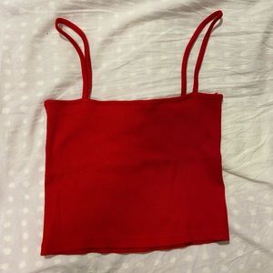 Square neck brandy cropped tank